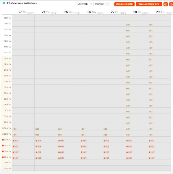 vipkid hours chart