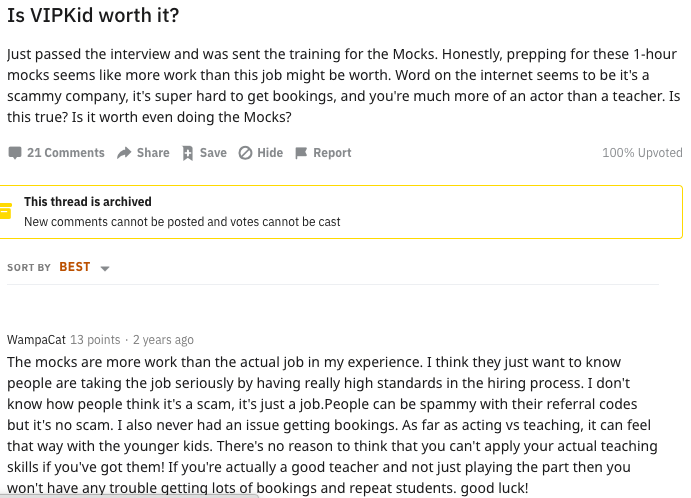 vipkid reddit review