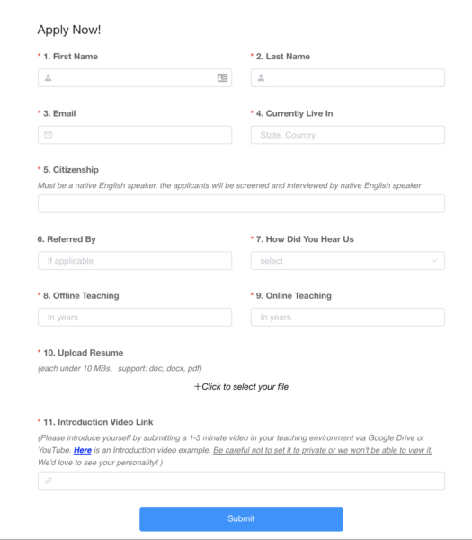 protostar education application form