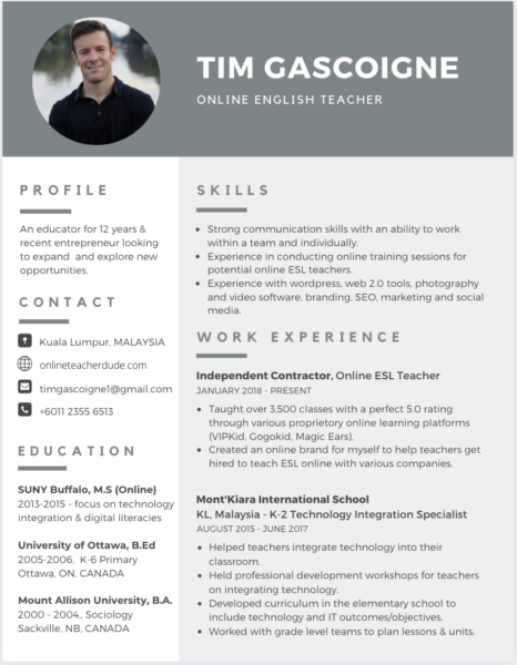 Writing a Job-Winning English Teacher Resume